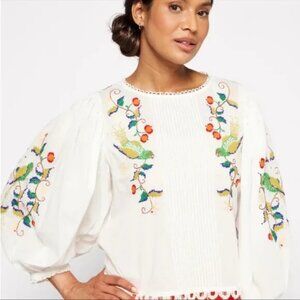 Farm Rio “Pitanga Embroidery Blouse”. New with tags from Sundance NWT Size M